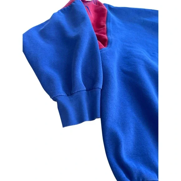 NIKE AIR - Vtg 80s Navy Blue Center Swoosh Crewneck Embroidered Sweatshirt L - Picture 11 of 11